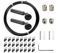 yeeplant Stendibiancheria retrattile per interni ed esterni, filo in acciaio inox resistente con staffe di montaggio e kit di installazione completo