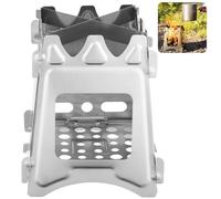 yeeplant Stufa compatta a legna portatile, in acciaio inox, pieghevole, per escursioni, viaggi, alpinismo, campeggio all'aperto