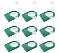 yeeplant Supporto per il lancio del golf, 9 pezzi tazza e bandiera da golf, tazze per palla per allenamento di puting, base stabile per migliorare le abilità per cortile, ufficio, pratica a casa