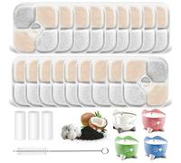 YeeQo 18 filtri fontanella per gatti e 3 tubi per Catit Pixi (2,5L), adatti per Catit 43722, 43717. Triplo sistema di filtrazione con carbone attivo e resina, filtro ad alta efficienza