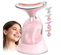 Yeerain Massaggiatore Viso Antirughe, Dispositivo di Bellezza con 45 ℃ EMS per Lifting e Rassodamento Viso e Collo, Gua Sha Elettrico con 4 Modi LED Terapia Della Luce