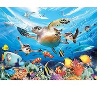 Yeerum 5D Fai Da Te Kit Per Pittura Diamante Painting Tartaruga Di Mare Pesce, Diamond Painting Oceano Animale Kit Completo Drill Embroidery Cross Stitch Arts Craft for Home Wall Decor 30x40cm