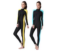 YEESAM® [Amazon Best Sellers] Men Women Sun Protection Swimwear Outdoor Top Sunscreen UPF 50+ Diving Suit Beach Surfing Long Sleeve One-Pieces Surfing Suits Adult Snorkeling Suit Dive Skin - Full Body Swimsuit