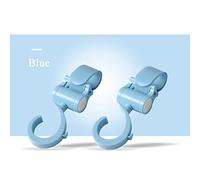 YEESEE Ganci per Passeggino, Baby Ganci universali, Appendi la spesa & le borse in tutta sicurezza sulla tua Carrozzina o sul Passeggino, Uso multiuso/Blu-2 Pezzi