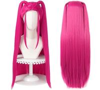 YEESHEDO Mira Costume Rosa Parrucca Cosplay Parrucca Lungo Liscia Capelli Accessori Per Le Donne - Rosa Rosso, Lungo, Liscio (Mira)