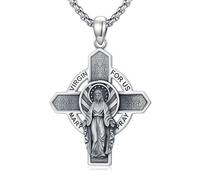 YEESIA Collana con ciondolo della Vergine Maria, amuleto e gioielli cattolici, regalo per uomini e donne