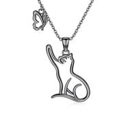 YEESIA Collana da donna in argento Sterling 925 con ciondolo a forma di animale, regalo per donne, 27*18, Argento, Non pietra preziosa