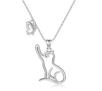YEESIA Collana da donna in argento Sterling 925 con ciondolo a forma di animale, regalo per donne, 27*18, Argento, Non pietra preziosa