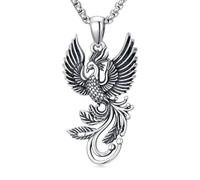 YEESIA Collana da uomo e donna, in argento Sterling 925, con ciondolo a forma di fenice, vintage, idea regalo per uomo e donna