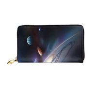 yefan A Fascinating Universe Wallet, portafoglio con cerniera, portafoglio organizer multi-card, grande capacità, 7,48 x 4,13 pollici (circa 19 x 10,5 cm), Nero , Taglia unica