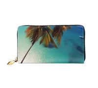 yefan Beach Coconut Sunshine Portafoglio, Portafoglio con cerniera, Portafoglio di grande capacità, Portafoglio lungo, Portafoglio multi-Card Organizer Portafoglio, & Unisex, Nero , Taglia unica