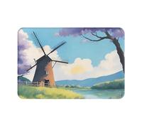 yefan Beautiful River - Tappetino per pavimento, 40 x 60 cm, antiscivolo, adatto per cucina, ingresso, bagno, ecc.