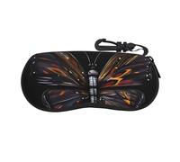 yefan Custodia per occhiali con farfalla misteriosa, custodia morbida per occhiali portatile, custodia per occhiali da sole con chiusura a cerniera, adatta per uomini e donne.