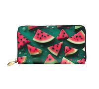 yefan Dream Watermelon Wallet, portafoglio con cerniera, portafoglio organizer multi-card, grande capacità, circa 19 x 10,5 cm, Nero , Taglia unica