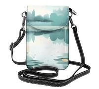 yefan Fallen Leaves On A Tranquil Lake Borsa a tracolla da donna, portafoglio per telefono con cerniera, borsa a tracolla, tracolla regolabile.