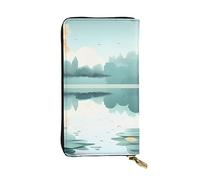 yefan Fallen Leaves On A Tranquil Lake Portafoglio, Portafoglio con cerniera da donna, Portafoglio lungo da donna, Portafoglio organizer multi-card, & Portafoglio Clutch, Nero , Taglia unica