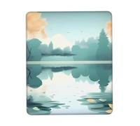 yefan Fallen Leaves On A Tranquil Lakemouse Pad, Tappetino per mouse per computer con base in gomma antiscivolo per ufficio, gioco, apprendimento, 20 x 24 cm.