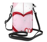 yefan Little Red Heart - Borsa a tracolla da donna, portafoglio con cerniera, borsa a tracolla, tracolla regolabile.