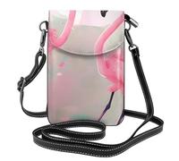yefan Love Flamingo Borsa a tracolla da donna, portafoglio per telefono con cerniera, borsa a tracolla, tracolla regolabile.