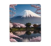 yefan Mt. Fuji In Primavera Tappetino per mouse per computer con base in gomma antiscivolo per ufficio, giochi, apprendimento, 17,8 x 21,8 cm.