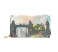 yefan Outside The Castle Gate, portafoglio con cerniera, portafoglio di grande capacità, portafoglio lungo, portafoglio organizer multi-carte, unisex, Nero , Taglia unica