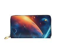 yefan Portafogli Future di fantascienza, portafoglio con cerniera, portafoglio organizer multi-card, grande capacità, 7,48 x 4,13 pollici (circa 19 x 10,5 cm), Nero , Taglia unica