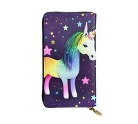 yefan Portafoglio One-Horse Star, Portafoglio con cerniera da donna, Portafoglio lungo da donna, Portafoglio organizer multi-carta, portafoglio e portafoglio frizione, Nero , Taglia unica