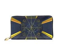yefan Portafoglio spaziale multidimensionale, portafoglio con cerniera, portafoglio di grande capacità, portafoglio lungo, portafoglio organizer multi-carta, portafoglio unisex, Nero , Taglia unica