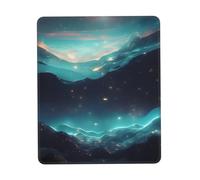 yefan Science Fiction Starsmouse Pad, Tappetino per mouse per computer con base in gomma antiscivolo per ufficio, gioco e apprendimento, 21,9 x 25,9 cm.