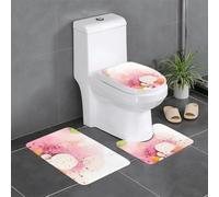 yefan Set di tre tappetini da bagno in carta con frammenti di colore, morbidi, assorbenti, antiscivolo, adatti per bagni, servizi igienici, ecc.