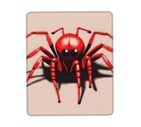 yefan Simpatico tappetino per mouse con piccolo ragno rosso, tappetino per mouse con base in gomma antiscivolo per ufficio e gioco, apprendimento, 21,9 x 25,9 cm.
