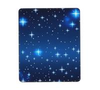 yefan Tappetino per mouse con motivo a stelle blu, tappetino per mouse con base in gomma antiscivolo per ufficio, gioco, apprendimento, 17,8 x 21,8 cm.