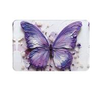 yefan Tappeto Farfalla Pittura a Olio Viola, 40 X 60 cm, Antiscivolo, Adatto per Cucine, Ingressi, Bagni, Ecc.