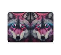yefan The Wolf With Blue Eyes Tappeto 40 X 60 Cm, Antiscivolo, Adatto Per Cucina, Ingresso, Bagno, Ecc.