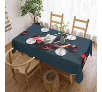 yefan Tovaglia rettangolare Mini Kart, 183 x 137 cm, in poliestere, lavabile, per tavoli da pranzo, feste, buffet.