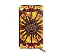 yefan Turning The Flame Portafoglio, Portafoglio con cerniera da donna, Portafoglio lungo da donna, Portafoglio organizer multi-card, & Portafoglio Clutch, Nero , Taglia unica