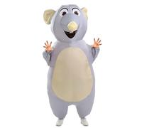Yeffute - Costume gonfiabile da topo per adulti, divertente, per Halloween, feste in maschera e cosplay (Grigio)