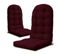 YEFU Adirondack Chair Cushion, Rocking Chair Cushions high Back, Thickened Patio Chair pad for Indoor and Outdoor, 49x20x5 inch, Burgundy, 2-Pack
