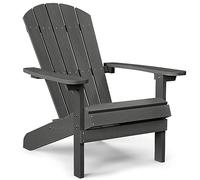 YEFU Adirondack - Sedia in plastica resistente alle intemperie, sedie da patio, 5 gradini, facile installazione, sembra esattamente come vero legno, ampiamente usata in esterni, braciere, esterni