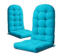 YEFU Adirondack - Set di 2 cuscini per sedia a dondolo con schienale alto, ispessito, per interni ed esterni, 124 x 50 x 12 cm, colore: blu
