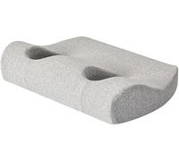 YeGang Cuscino con foro per l'orecchio per dormire, cuscino per chi dorme di lato, in memory foam, per dolori all'orecchio, per dormire, con tappi per le orecchie (grigio chiaro)