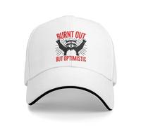 YEGTQAON Vintage e Classico Burnt out Ma Optimistic Berretto da Baseball Streetwear Cappello da Camionista Estate Femmina Maschio Caccia Campeggio Berretti da Baseball durevoli e Confortevoli