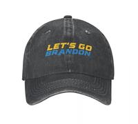 YEGTQAON Vintage e Classico Vintage Let's Go Brandon Berretto da Baseball Unisex Distressed Denim Washed Sun cap Outdoor Summer Cappelli Morbidi Non strutturati cap Resistente e Confortevole