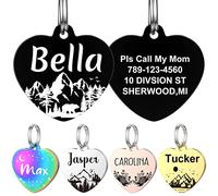 YEHANTI Medaglietta Cane Personalizzata con Incisione, Medagliette per Cani e Gatti Personalizzate, Targhetta Personalizzata in Acciaio Inossidabile per Animali Domestici (Nero,Piccolo)