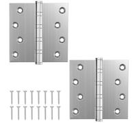 Yeheap 2 Pezzi Cerniere Inox, Cerniere per Porte 100×75×3 mm | Acciaio Inox, Struttura Robusta, Apertura Fluida, Resistenti e Durevoli, Per Porte Interne, Ante Cucina e Mobili