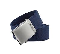 YEHMAN Cintura canvas in Tela stile militare con Fibbia Scorrevole in Metallo Regolabile 120 cm Marine