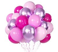 Yehnda Set di Palloncini Rosa, 65 Pezzi 12 Pollici per Gender Reveal Bambino Compleanno Battesimo Laurea Partito Festa