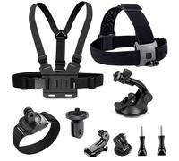 YEHOLDING 8 in 1 Kit di accessori action cam per Insta360 X5, X4, X3, X2,Ace Pro 2,ONE,RS,Pettorina, Cinghie per testa, Fascia da polso,Supporto a ventosa, compatibile con GoPro, Xiaomi YI, SJCAM