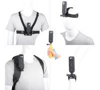 YEHOLDING 9 in 1 Action Cam Kit per Insta360 X5, X4, X3, X2, Ace Pro, Ace, Pettorina, Cinghie per testa, Fascia da polso, Clip per Zaino,Impugnatura Galleggiante Compatibile con GoPro Hero, SJCAM