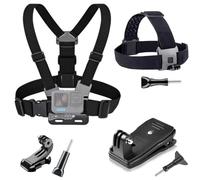 YEHOLDING Kit imbracatura pettorale + attacco imbracatura fascia per la testa + zaino con montaggio a clip rapido,compatibile con GoPro, Xiaomi YI, SJCAM, Camppark, AKASO e altre action cam